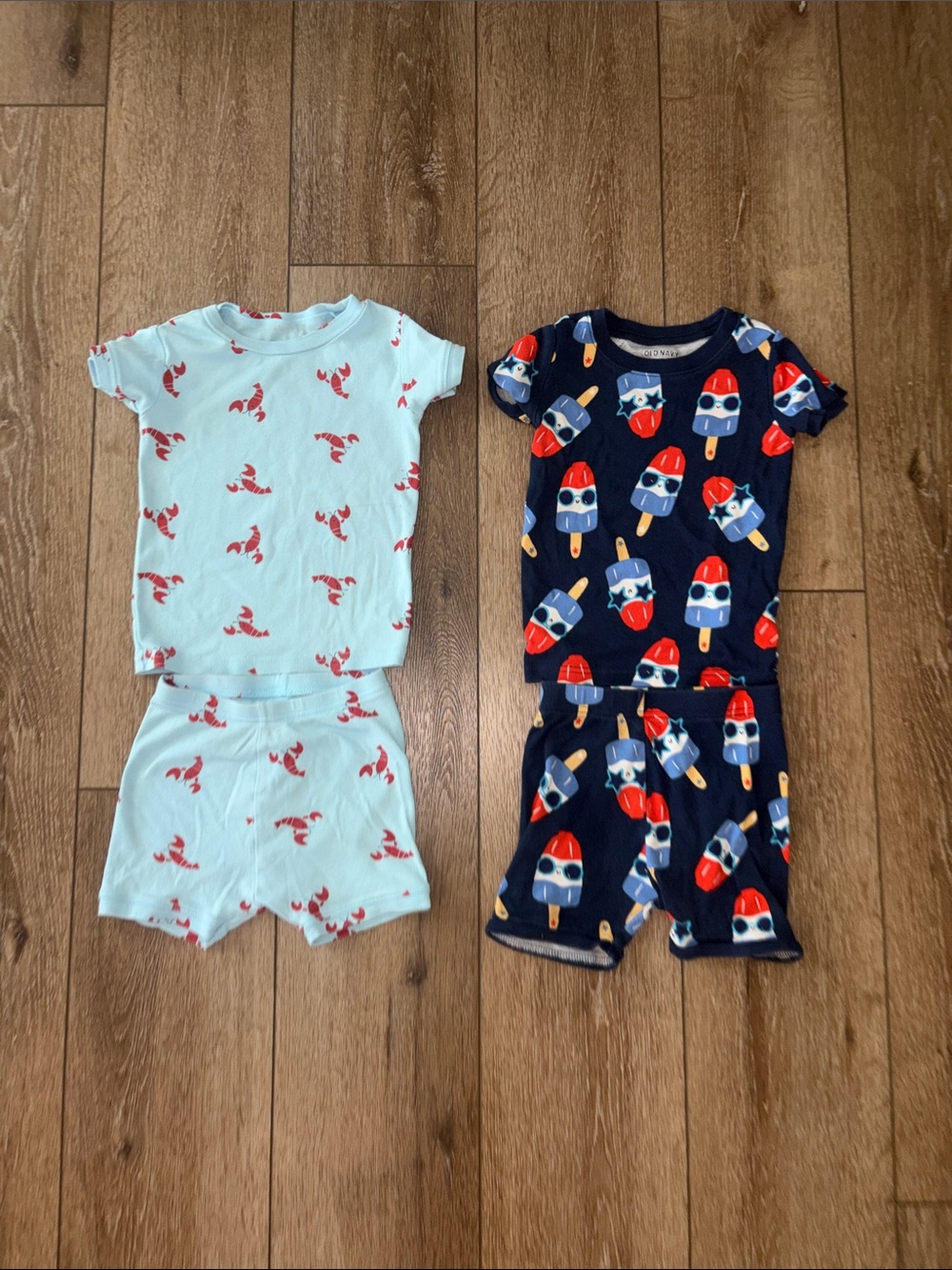 Baby Gap and Old Navy 3T toddler summer pajamas 4th of July